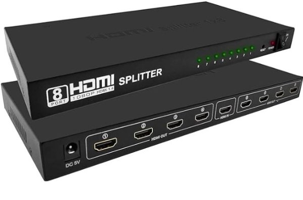 Splitter HDMI 1 entrée / 8 sorties