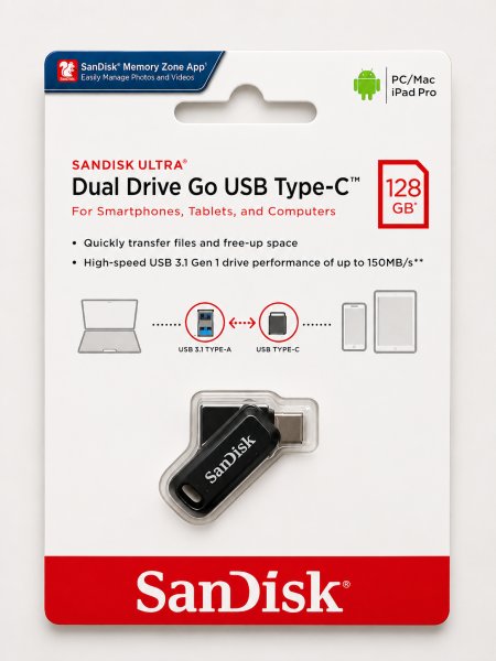 Clé Sandisk OTG type-C 128 Go