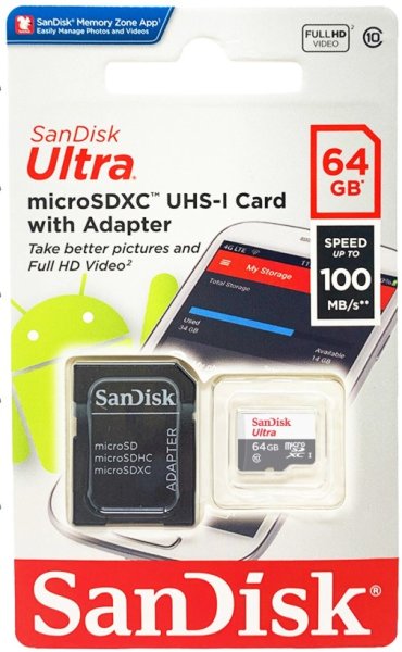 Carte mémoire microSD 64 GO