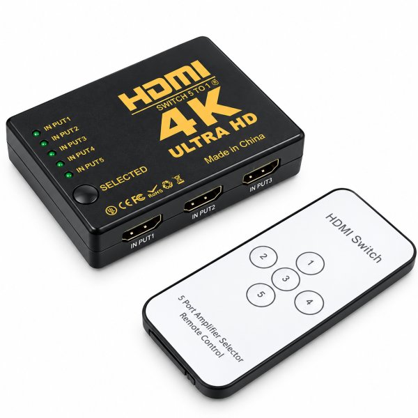 Switch HDMI 5 entrée / 1 sortie 4K