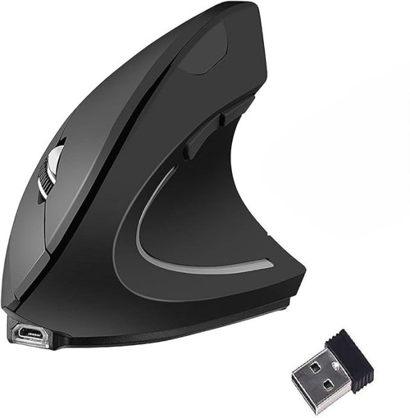 Souris sans fil vertical chargeable